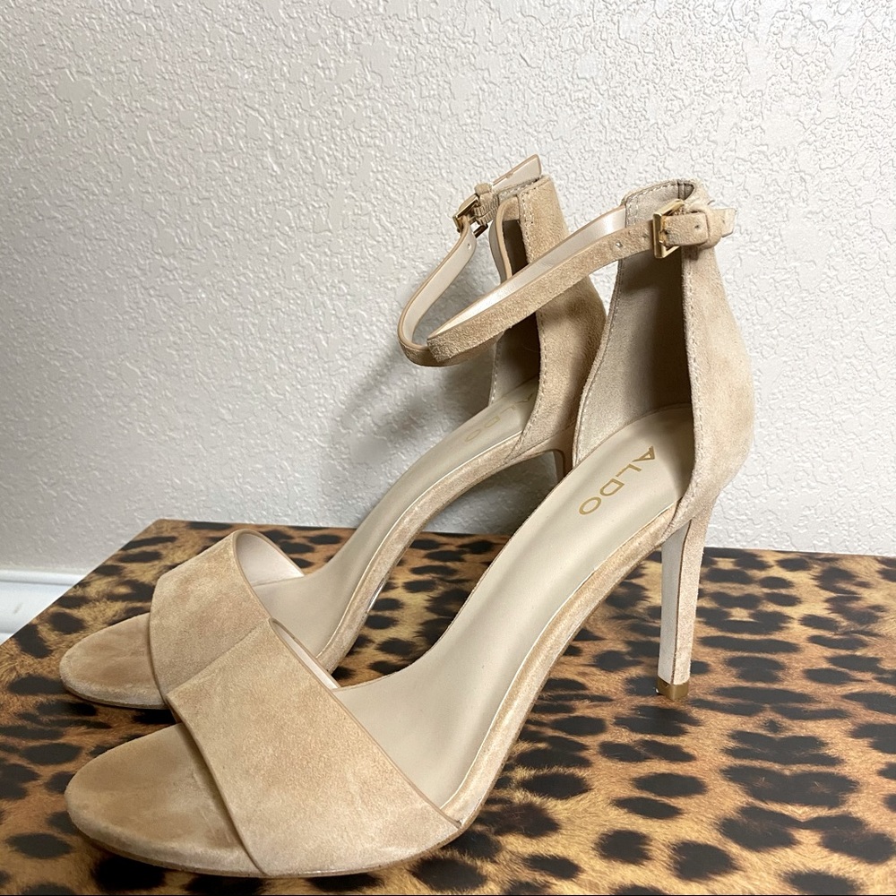 Aldo nude heel with ankle strap